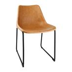 Stoelen | RODEO | Kunstleer/Staal | Camel | Zwarte Poten |, Verzenden, Nieuw in verpakking