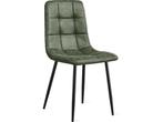 Refurna - Eetkamerstoel Yerevan Microleder Army Set van 2, Verzenden, Nieuw