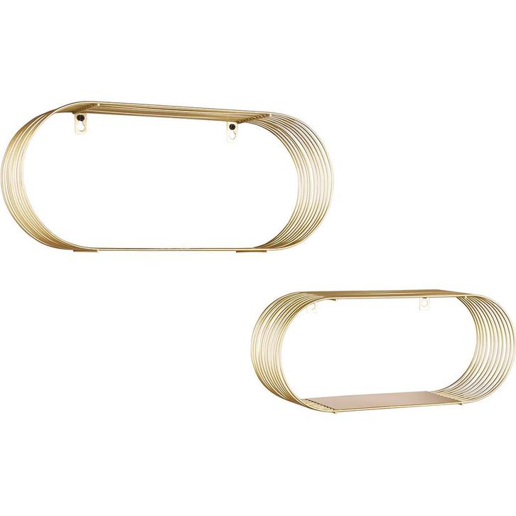 Wandrek - Muurplanken - Trion Yoelle - 2-delig - Goud -, Huis en Inrichting, Woonaccessoires | Wandplanken en Boekenplanken, Nieuw