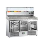 GGM Gastro | Pizza koelwerkbank ECO - 1400x700mm - met 3 |, Verzenden, Nieuw in verpakking