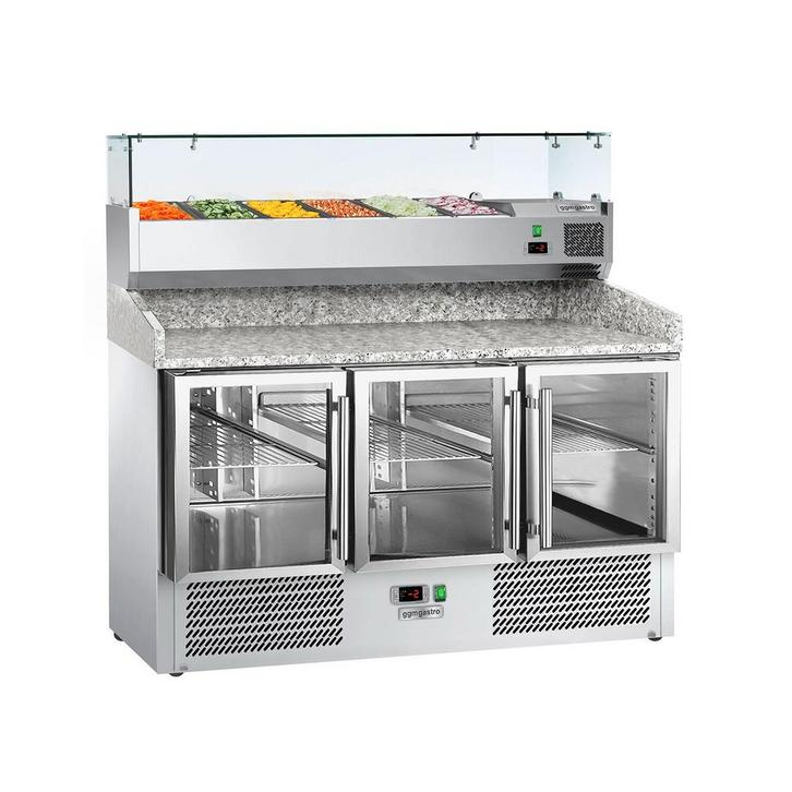 GGM Gastro | Pizza koelwerkbank ECO - 1400x700mm - met 3 |, Zakelijke goederen, Horeca | Meubilair en Inrichting, Verzenden