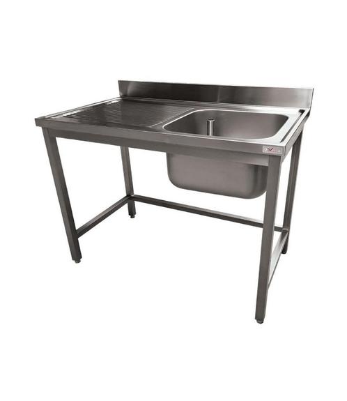 RVS Spoeltafel ECO | Spoelbak rechts | Afdruip links, Zakelijke goederen, Horeca | Keukenapparatuur, Nieuw in verpakking, Verzenden