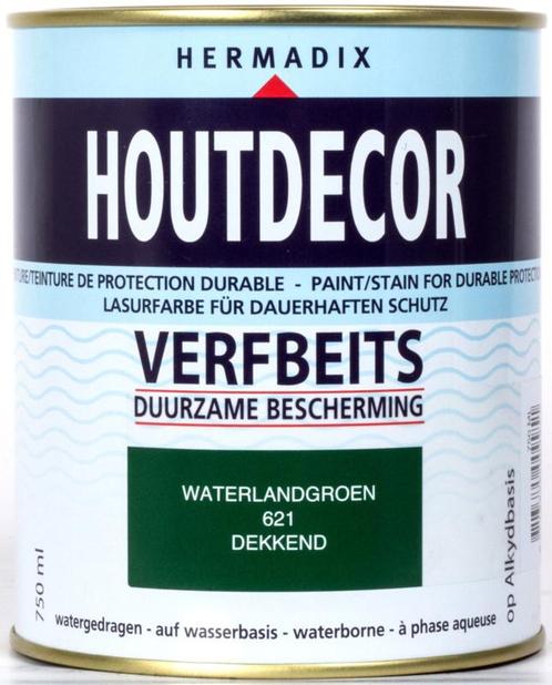 Houtdecor Verfbeits Waterland Groen 621 750 ml, Doe-het-zelf en Verbouw, Verf, Beits en Lak, Nieuw, Ophalen of Verzenden