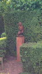 Beeld, 159cm Silence with Pedestal - 159 cm - Cortenstaal, Antiek en Kunst