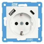 Stopcontact met USB | ION Industries | V1/J1, Doe-het-zelf en Verbouw, Elektra en Kabels, Verzenden, Nieuw