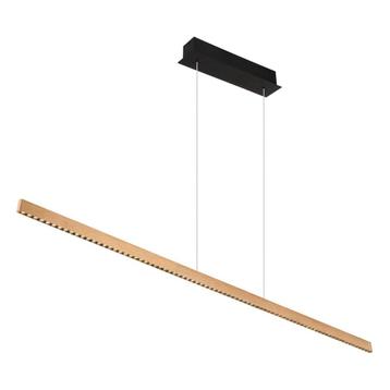 Hanglamp DENTSY 150.0 cm 1-lichts Zwart, Hout beschikbaar voor biedingen