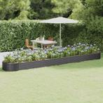 vidaXL Plantenbak 544x100x36 cm gepoedercoat staal, Tuin en Terras, Bloempotten, Verzenden, Nieuw