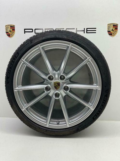 Porsche 992 ORIGINELE 20/21inch Carrera S zilver winterset, Auto-onderdelen, Banden en Velgen, 21 inch, 295 mm, Personenwagen