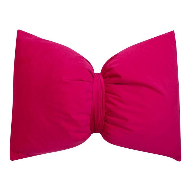 Strik Kussen Fluweel fuchsia 40x60cm, Huis en Inrichting, Woonaccessoires | Overige, Verzenden