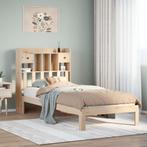 vidaXL Bed met boekenkast zonder matras massief grenenhout, Huis en Inrichting, Slaapkamer | Bedden, Verzenden, Nieuw, Bruin, Hout