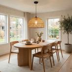 Hanglamp LED E27 bamboe 30cm  Riga, Ophalen of Verzenden, Nieuw, Overige materialen, 50 tot 75 cm