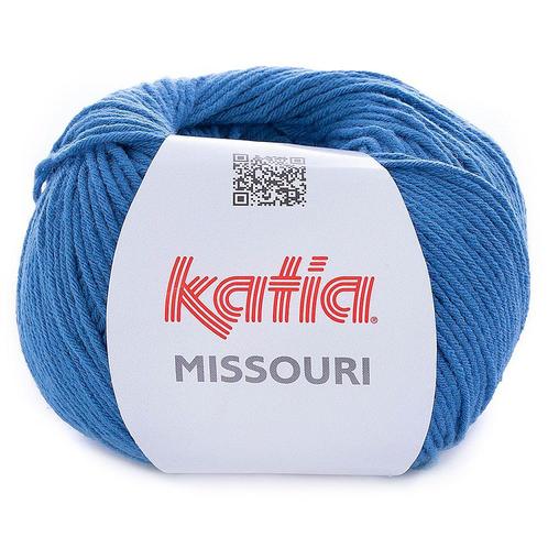 Katia Missouri - 42 blauw - Katoen/Acryl Garen, Hobby en Vrije tijd, Breien en Haken, Ophalen of Verzenden