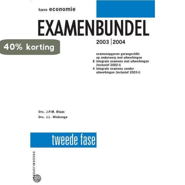 EXAMENBUNDEL HAVO ECONOMIE 2003/2004 9789006072006, Boeken, Schoolboeken, Gelezen, Verzenden