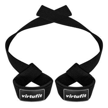 VirtuFit Padded Lifting Straps - Katoen - Zwart beschikbaar voor biedingen