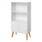 Hoppa! LBC09WT Boekenkast met 2 planken van €79 voor €53, Huis en Inrichting, Kasten | Boekenkasten, Minder dan 50 cm, 100 tot 150 cm