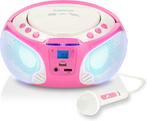Lenco SCD-650PK - Draagbare radio CD speler met karaokemicro, Verzenden, Nieuw in verpakking