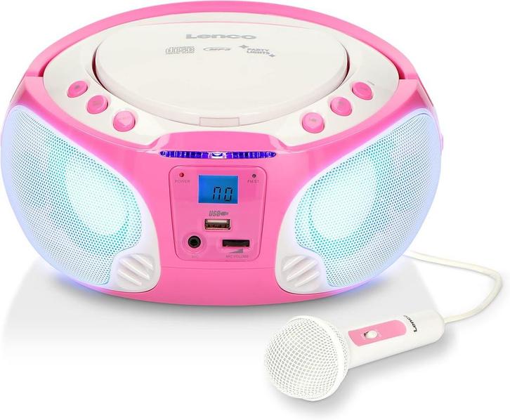 Lenco SCD-650PK - Draagbare radio CD speler met karaokemicro, Cd's en Dvd's, Cd's | Wereldmuziek, Verzenden