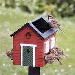 Vogelvoederhuisje met bad rood - Vogelhuisjes voederhuisjes, Verzenden, Nieuw