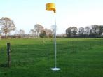 Korfbalpaal Aluminium voor op gras compleet met korf