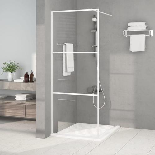 vidaXL Inloopdouchewand 80x195 cm transparant ESG-glas wit, Doe-het-zelf en Verbouw, Sanitair, Nieuw, Verzenden