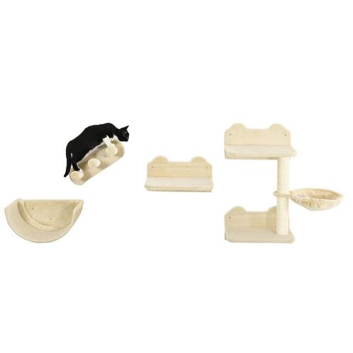 TRUUSK Katten Klimmuur 4-delig, Kattenkrabpaal Met Klimmen,, Dieren en Toebehoren, Katten-accessoires, Nieuw, Verzenden
