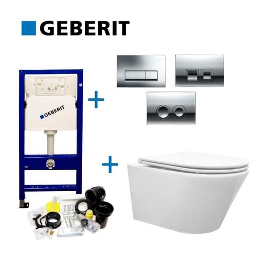 Geberit up100 Toiletset Vesta Tornado Flush Rimless | Met, Doe-het-zelf en Verbouw, Sanitair, Overige typen, Nieuw, Ophalen of Verzenden
