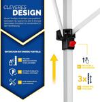 Partytent - Opvouwbaar - 3x3 m - Paviljoen - Easy up - Zwart, Verzenden, Zo goed als nieuw