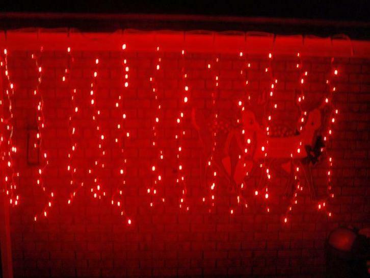 Kerst Gordijn 3.5 x 1.0 Meter - Rood, Diversen, Kerst, Nieuw, Ophalen of Verzenden