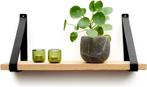 Leren plankdragers Zwart 4 stuks Echt leer  plank dragers..., Verzenden, Nieuw