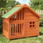 vidaXL Hondenhok 96x60,5x87 cm massief grenenhout bruin, Dieren en Toebehoren, Honden-accessoires, Verzenden, Nieuw