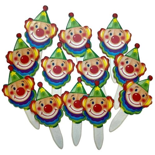 Taartdecoratie Prikkers Clown 12st., Hobby en Vrije tijd, Taarten en Cupcakes maken, Nieuw, Verzenden