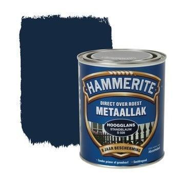 Hammerite Metaallak Standblauw S028 Hoogglans 250 ml, Doe-het-zelf en Verbouw, Verf, Beits en Lak, Nieuw, Ophalen of Verzenden