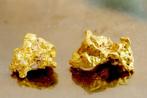 Goud Natuurlijke, pure goudklompjes met kwartsinsluiting-