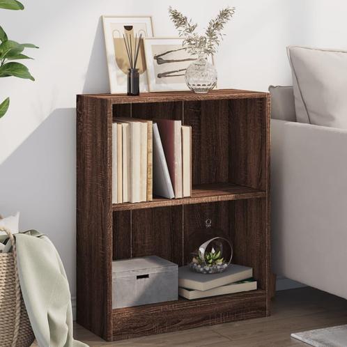 vidaXL Boekenkast 60x24x76 cm bewerkt hout bruin eikenkleur, Huis en Inrichting, Kasten | Boekenkasten, Minder dan 25 cm, Nieuw