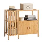 Commode Varanger 93,5x40x80 cm bamboe naturel [en.casa], Huis en Inrichting, Kasten | Dressoirs, Nieuw, Verzenden