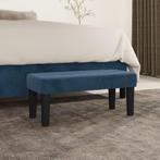 vidaXL Bankje 70x30x30 cm fluweel donkerblauw, Huis en Inrichting, Verzenden, Nieuw, Stof, Minder dan 150 cm