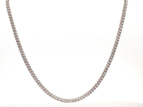 Halsketting - 14 karaat Witgoud - 13.70ct. tw. Diamant, Sieraden, Tassen en Uiterlijk, Kettingen