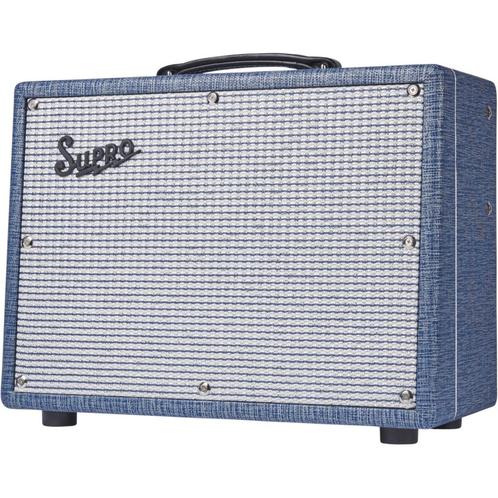 (B-Stock) Supro 1970RK Keeley Custom 10 Blue Rhino Hide 25W, Muziek en Instrumenten, Versterkers | Bas en Gitaar, Verzenden