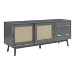 Tv-meubel Susa met lades en schuifdeuren 160x40x65 cm grijs, Verzenden, Nieuw