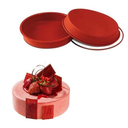 Silikomart Siliconen Bakvorm Rond Ø20x4cm + Ring, Hobby en Vrije tijd, Taarten en Cupcakes maken, Nieuw, Verzenden