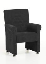 Eetkamerstoel Epe - eetkamerstoelen - Antraciet, Nieuw, Grijs, Stof