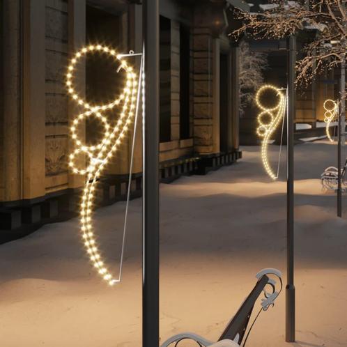 vidaXL Lichtkabels 2 st balvormig warmwit 115,5x35x4,5 cm, Diversen, Kerst, Nieuw, Verzenden