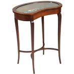 Victoriaans niervormig juwelentafeltje mahoniehout ca 1875, Ophalen of Verzenden