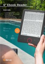 2dekans | Denver E Reader 6 Inch - E book Reader - E Ink -, Ophalen of Verzenden, Zo goed als nieuw, Denver