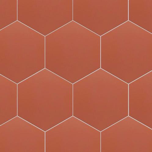 Vloertegel / wandtegel hexagon coimbra terracotta 17,5x20, Doe-het-zelf en Verbouw, Tegels, Vloertegels, Nieuw, 10 m² of meer