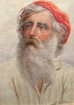 Antonio Enrico Fiorentino (1894-1962) - Vecchio Pescatore, Antiek en Kunst, Kunst | Schilderijen | Klassiek