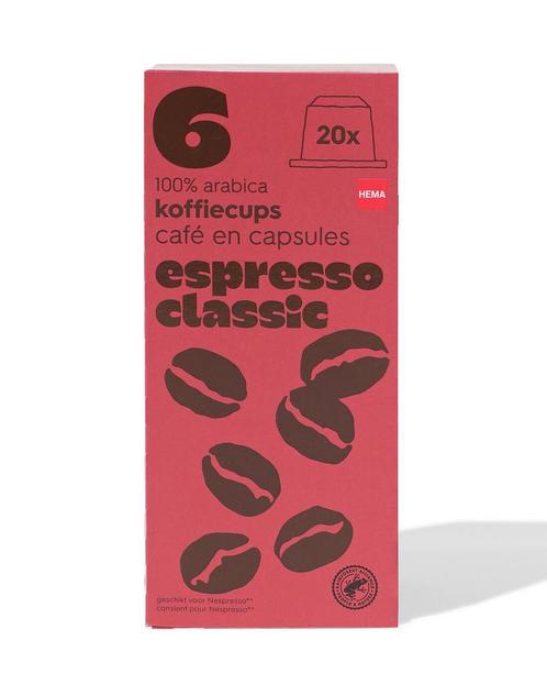 HEMA Koffiecups espresso classic - 20 stuks 2+1 gratis, Witgoed en Apparatuur, Koffiezetapparaten, Nieuw, Verzenden