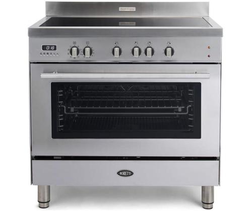 Boretti MFBI901IX Fornuis Inductiekookplaat zones2399, Witgoed en Apparatuur, Fornuizen, Vrijstaand, Nieuw, Energieklasse A of zuiniger