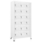 vidaXL Lockerkast met 18 vakken 90x40x180 cm metaal, Verzenden, Nieuw