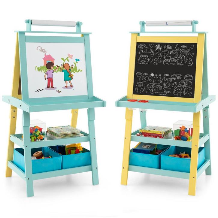 LIVSK 3-in-1 Schildersezel - Dubbelzijdig Whiteboard &amp; K, Kinderen en Baby's, Kinderkamer | Bedden, Nieuw, Verzenden